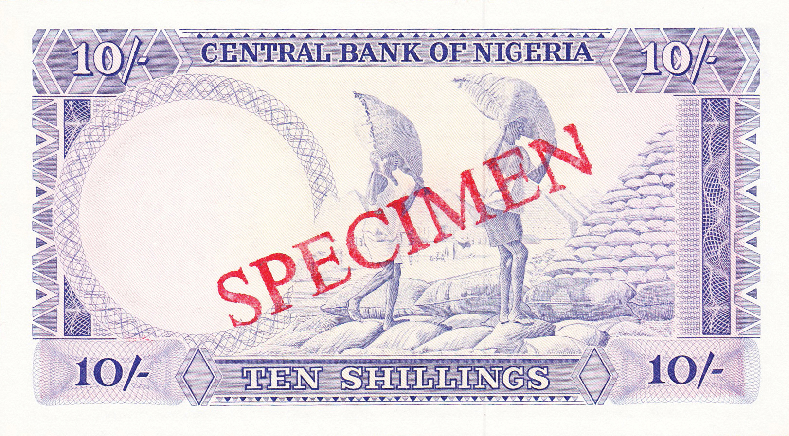  Diagonal red SPECIMEN ovpt back; normal s/n 