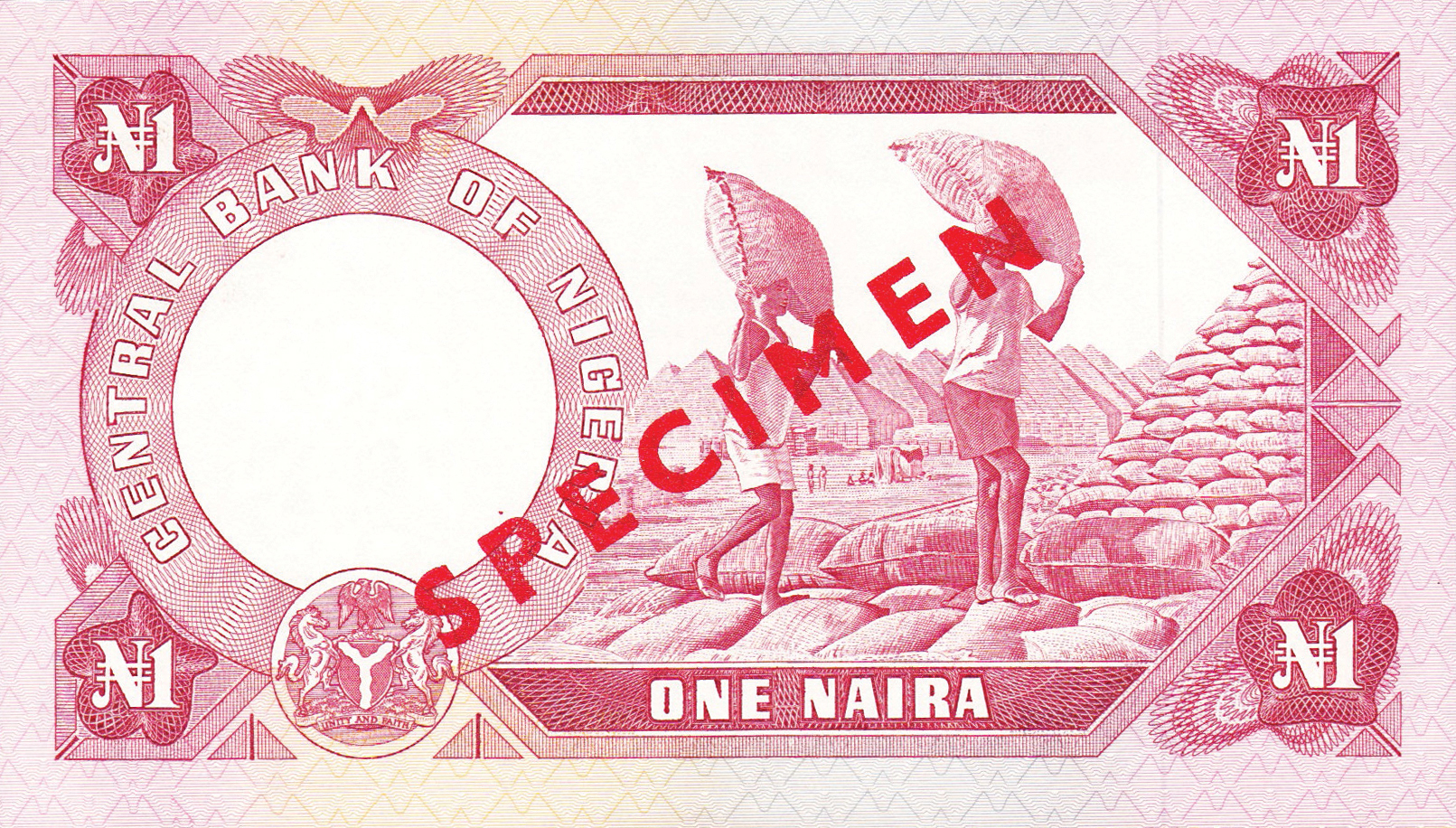  Diagonal red SPECIMEN ovpt back; no s/n 