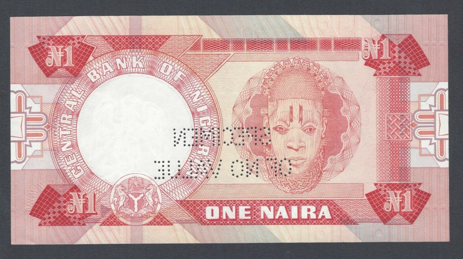  Horizontal SPECIMEN / OF NO VALUE perf; all-zero s/n 