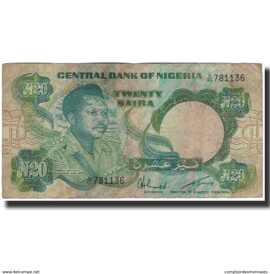  No date Sig 9: Ahmed/Nwagwu Diagonal lines in wmk area front Prefix A/4 - A/85 Intro: 00 04 1984 