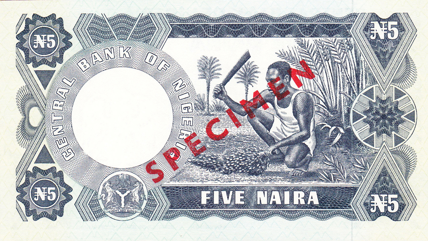  Diagonal red SPECIMEN ovpt back; no s/n 