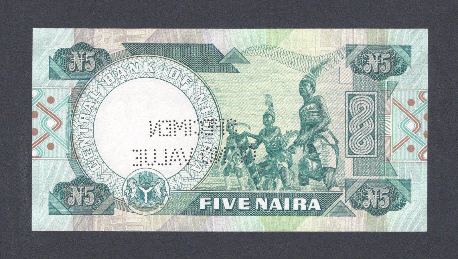  Horizontal SPECIMEN / OF NO VALUE perf; all-zero s/n 