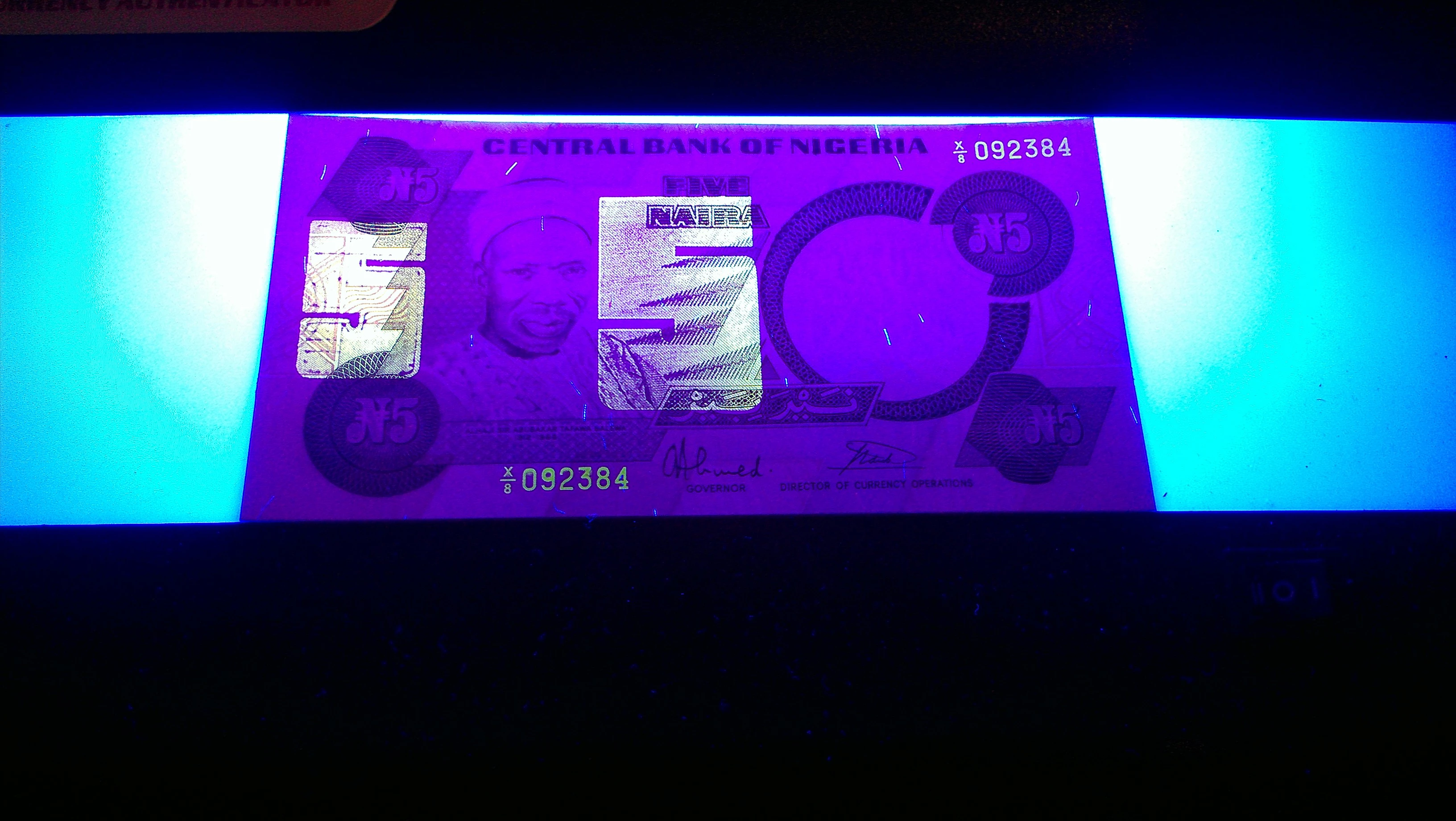 UV printing in green, not orange; latent image added to left of