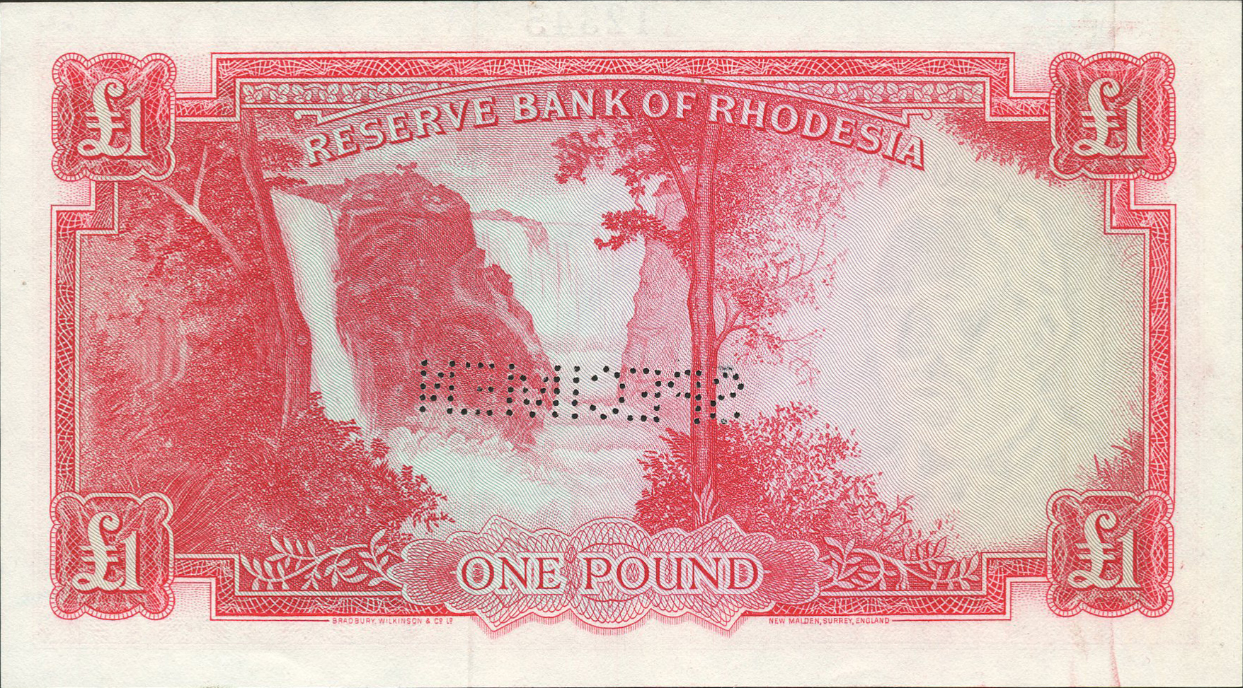  Horizontal SPECIMEN perf; s/n range 