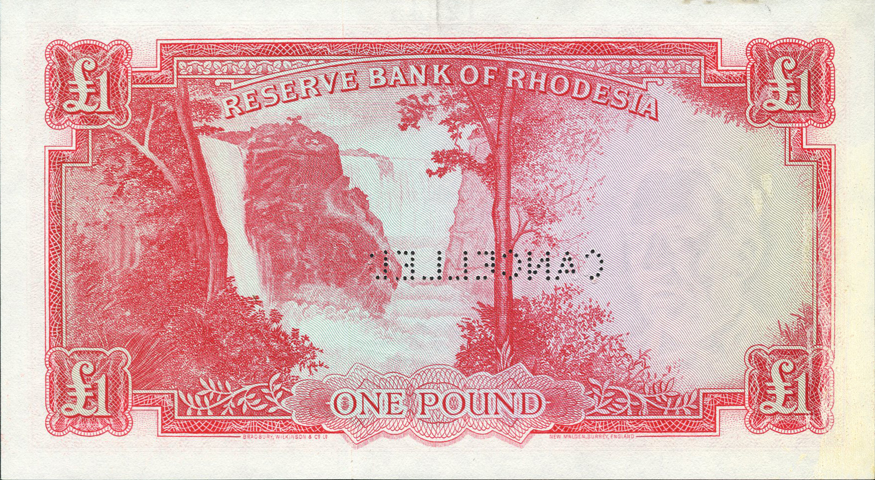 5.11.1965 5TH NOVEMBER, 1965 Unissued No ovpt; no perf; s/n range 