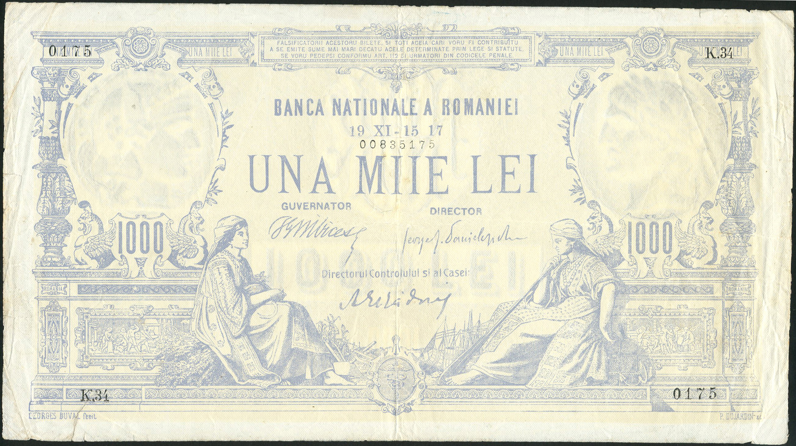  19 XI - 15 17 (15 11 1917) Sig Bibicescu/Radovici/Danielopol Series 28 - 34 