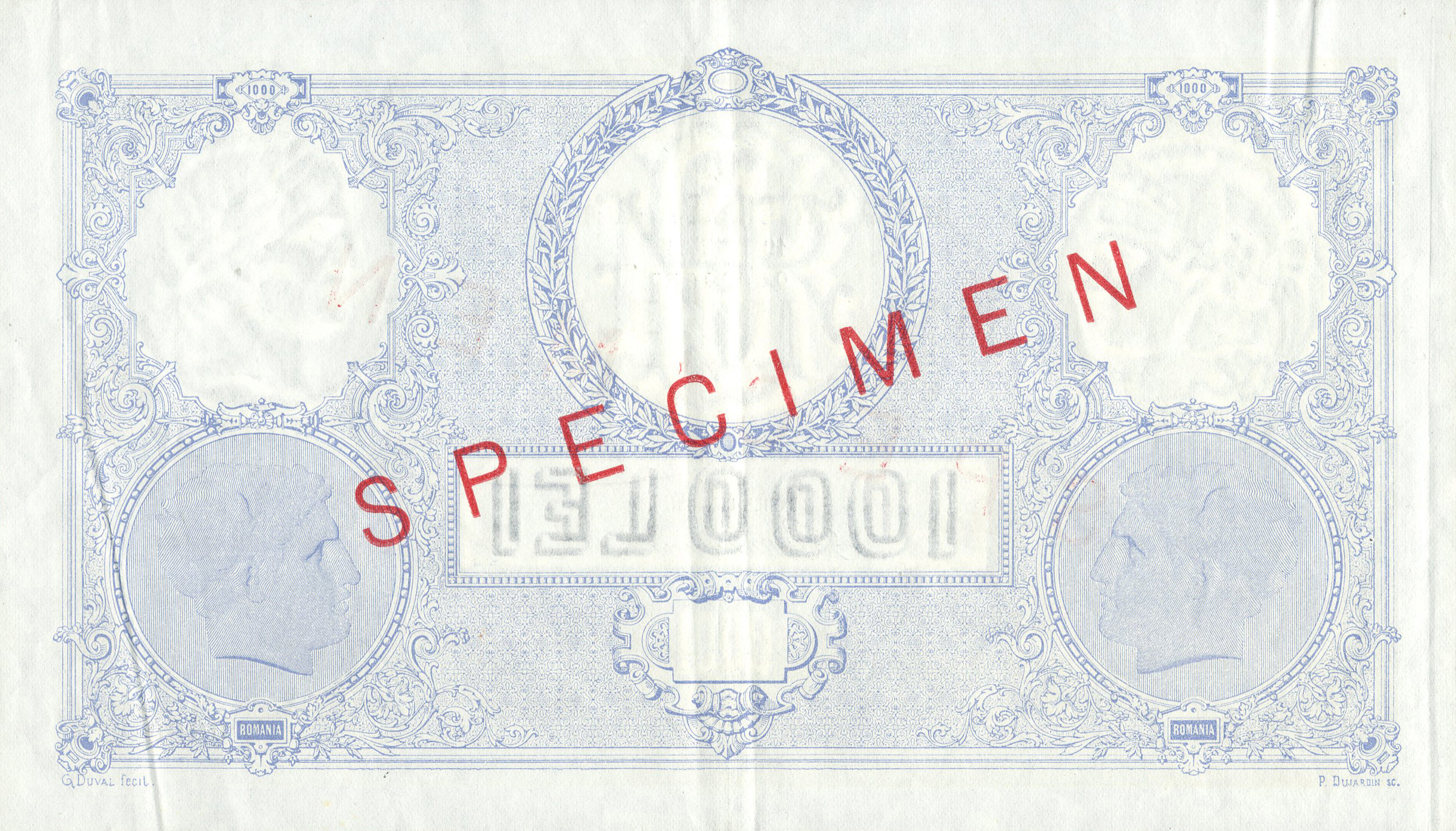  Diagonal red SPECIMEN ovpt front/back; all-zero s/n 