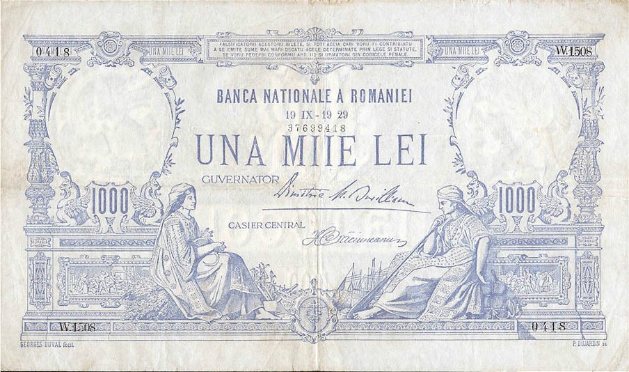  19 IX - 19 29 (19 09 1929) Sig Sig Burillianu/Crăciuneanu Series 1508 