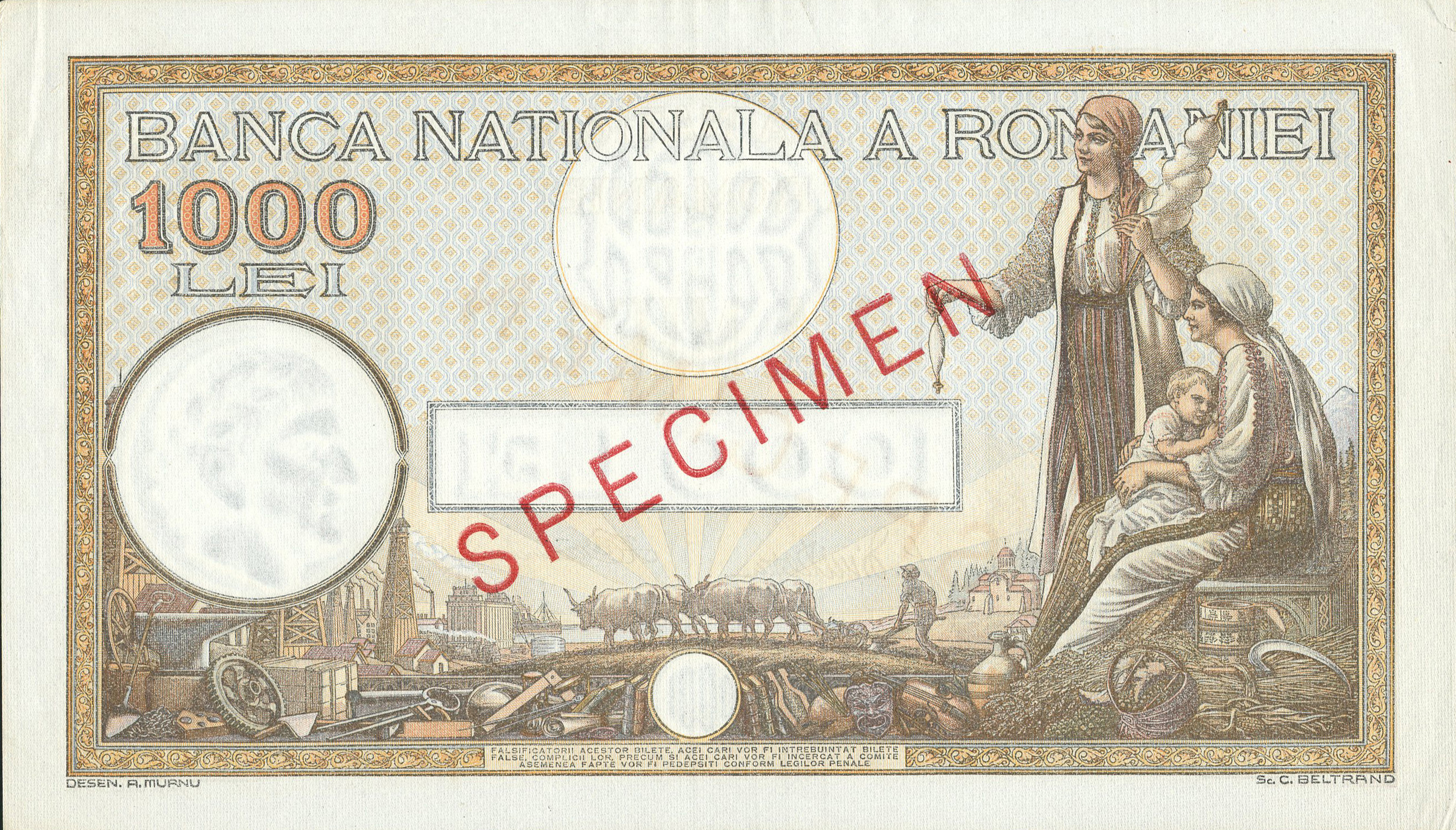  Diagonal red SPECIMEN ovpt front/back; all-zero s/n 