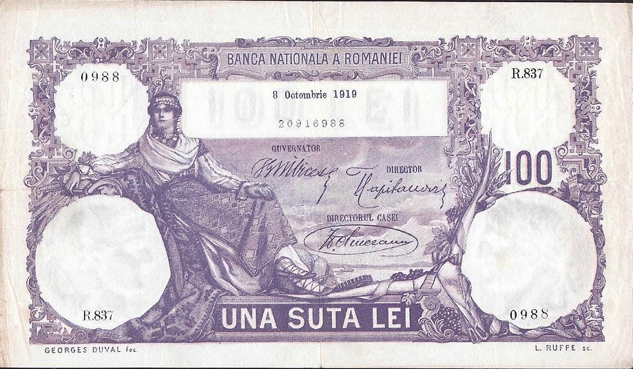  8 Octombrie 1919 Sig Bibicescu/Radovici/Capitanovici Series 822 - 837 