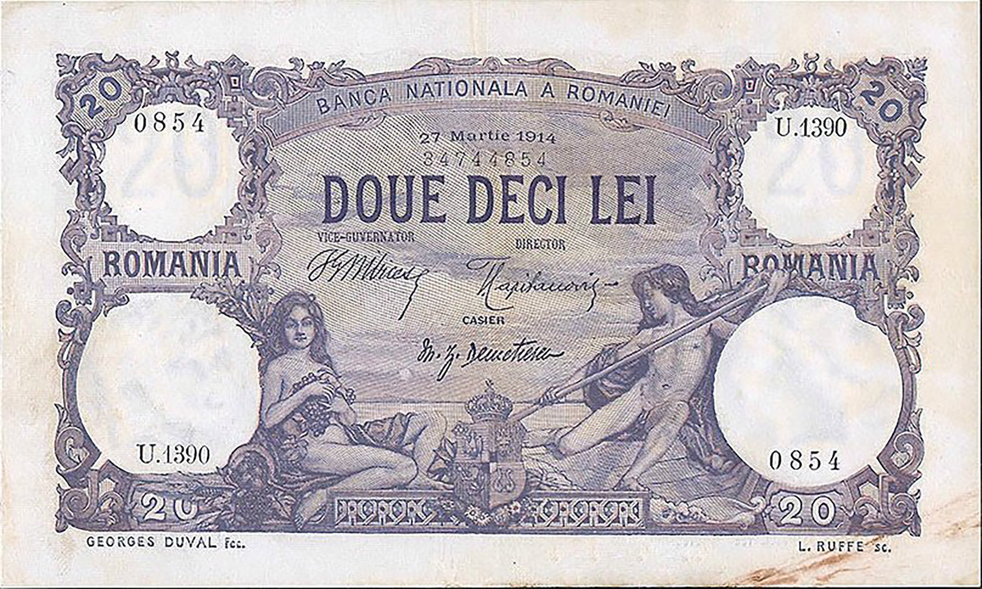 27 Martie 1914 Sig Bibicescu/Demetrescu/Capitanovici Series 1390 