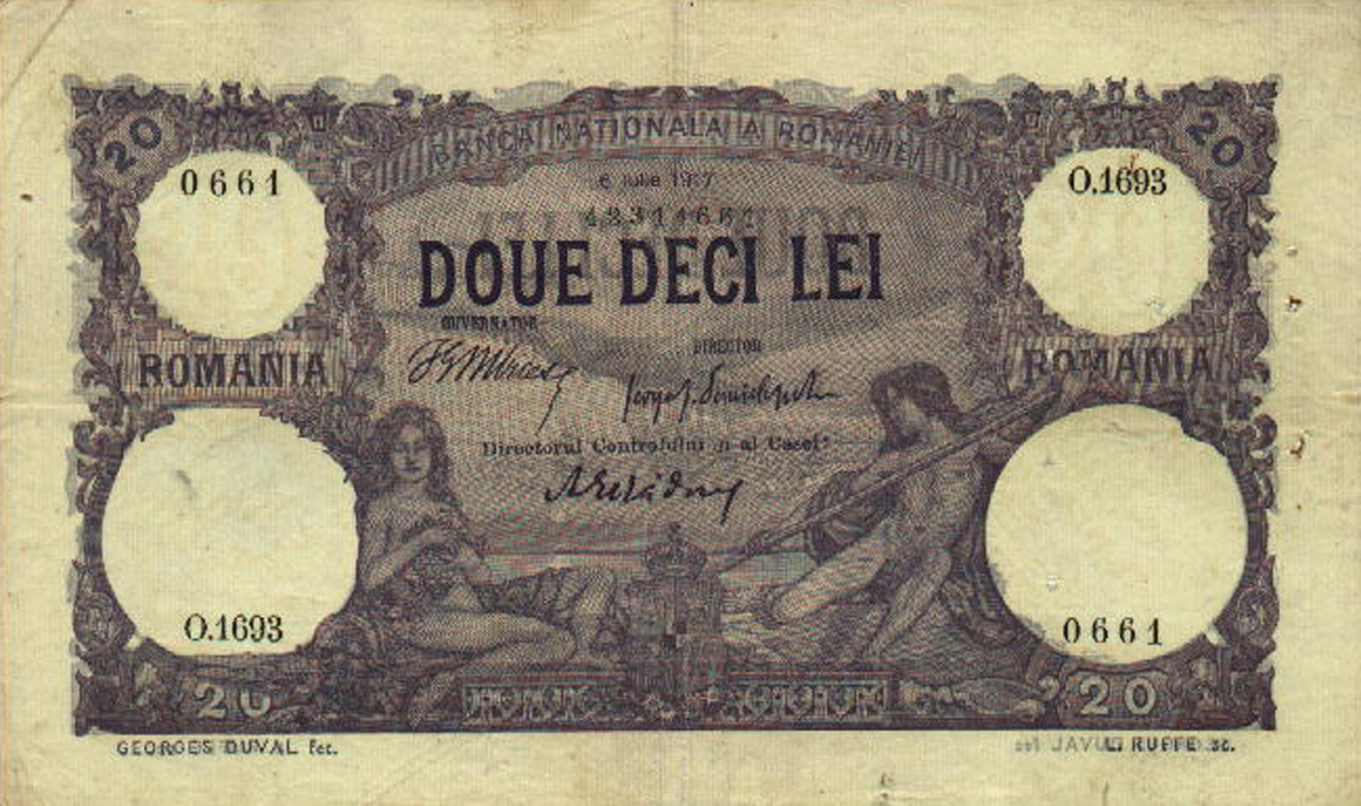  6 Iulie 1917 Sig Bibicescu/Radovici/Danielopol Series 1659 - 1693 
