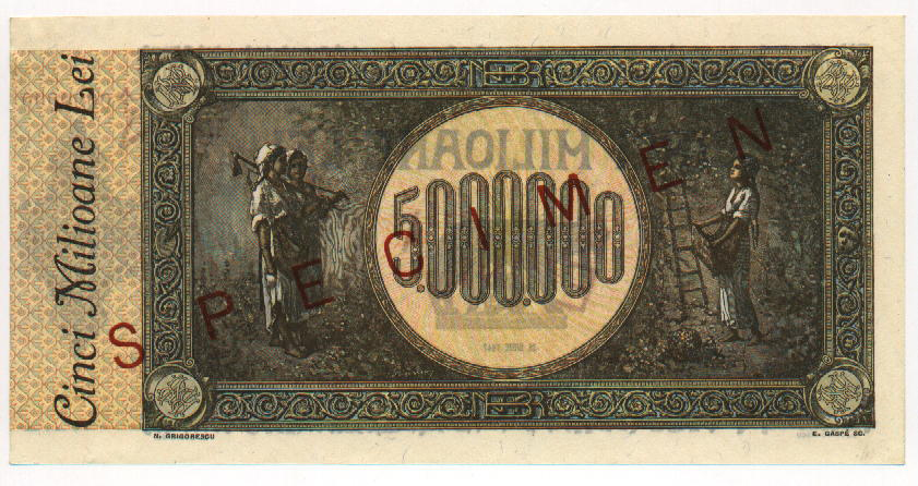  Diagonal red SPECIMEN ovpt front/back; all-zero s/n 