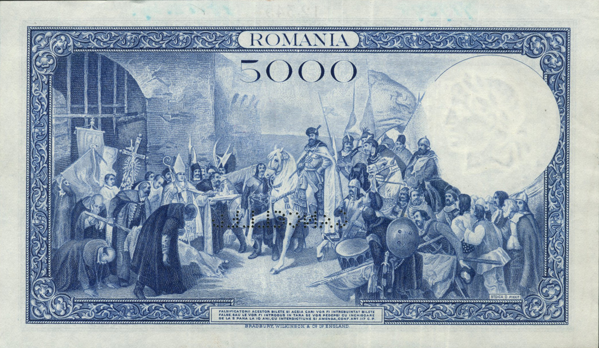  Horizontal CANCELLED perf; s/n range A 000,001 - W/1 100,000 