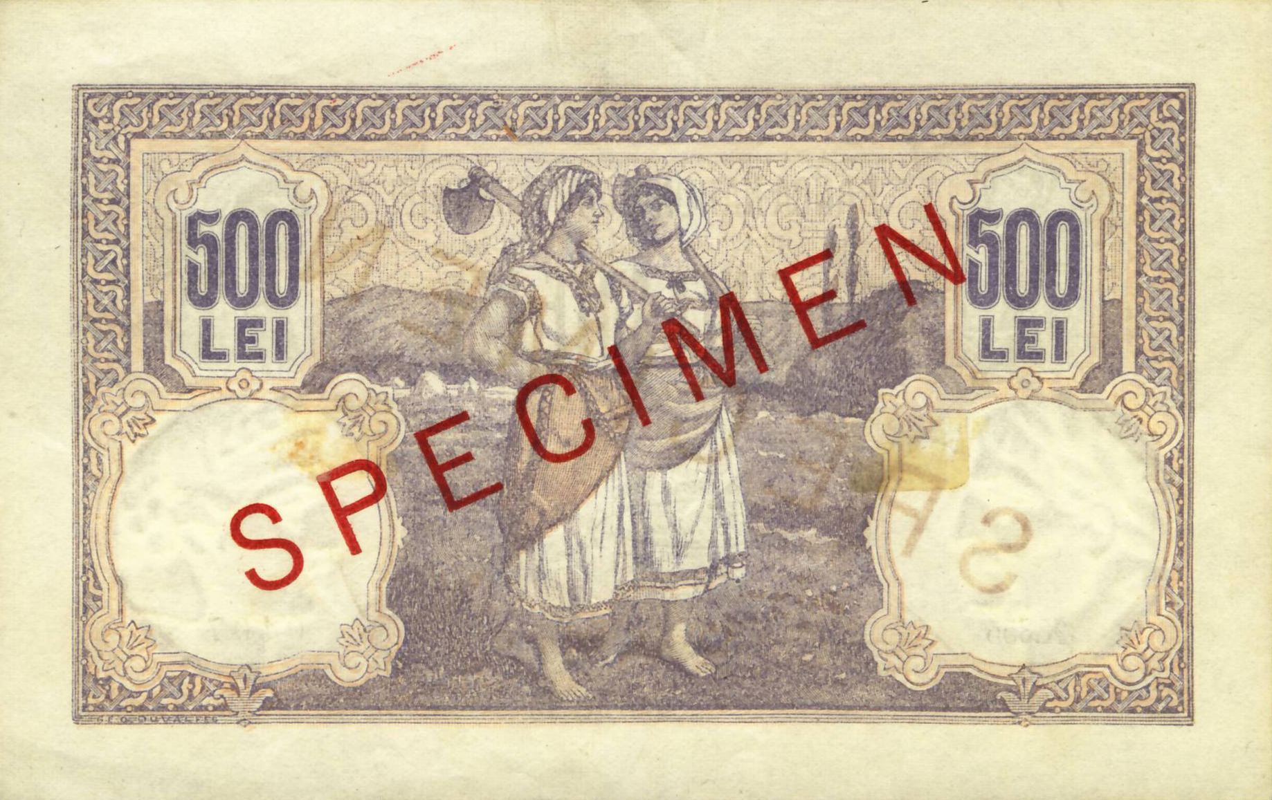  Diagonal red SPECIMEN ovpt front/back; normal s/n 