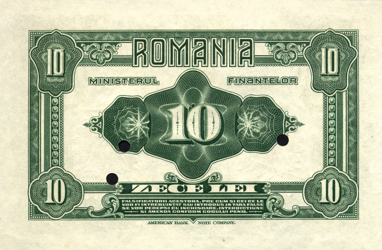  Horizontal red SPECIMEN ovpt front; all-zero s/n 