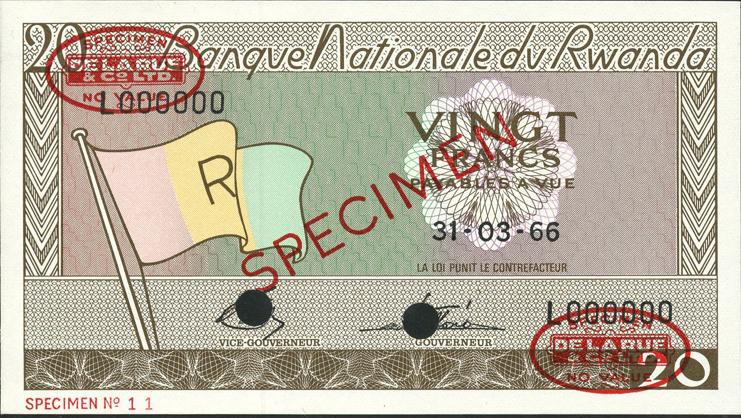  Diagonal red SPECIMEN and DLR oval ovpts; horizontal red SPECIMEN NO # ovpt lower left 