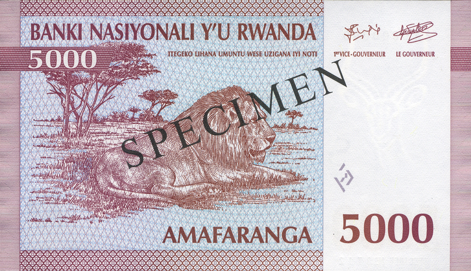  Diagonal black SPECIMEN ovpt front/back; horizontal black SPECIMEN NO # ovpt lower left; all-zero s/n 