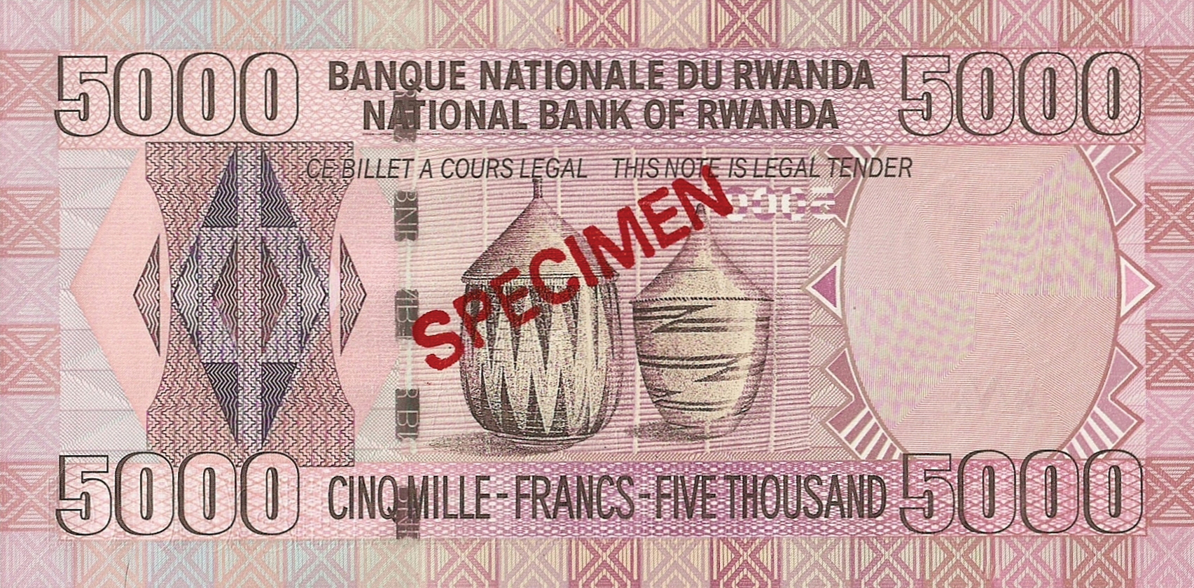  Diagonal red SPECIMEN ovpt front/back; horizontal red SPECIMEN NO # ovpt lower left; all-zero s/n 