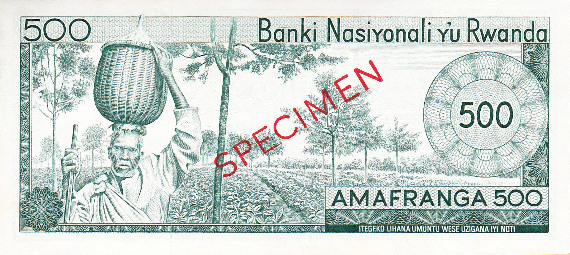  Diagonal red SPECIMEN ovpt front/back; all-zero s/n 