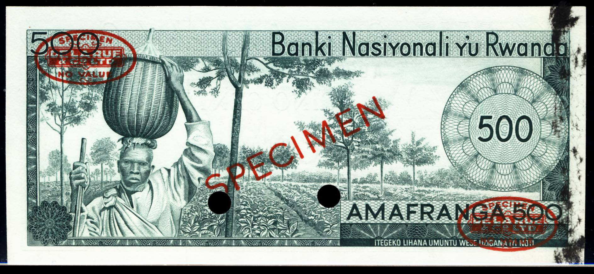  Diagonal red SPECIMEN and DLR oval ovpts; horizontal red SPECIMEN NO # ovpt lower left; all-zero s/n 