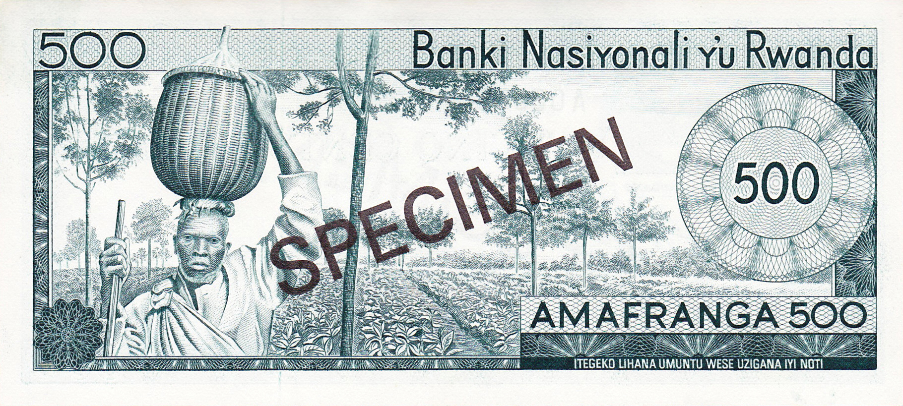  Diagonal black SPECIMEN ovpt front/back; all-zero s/n 