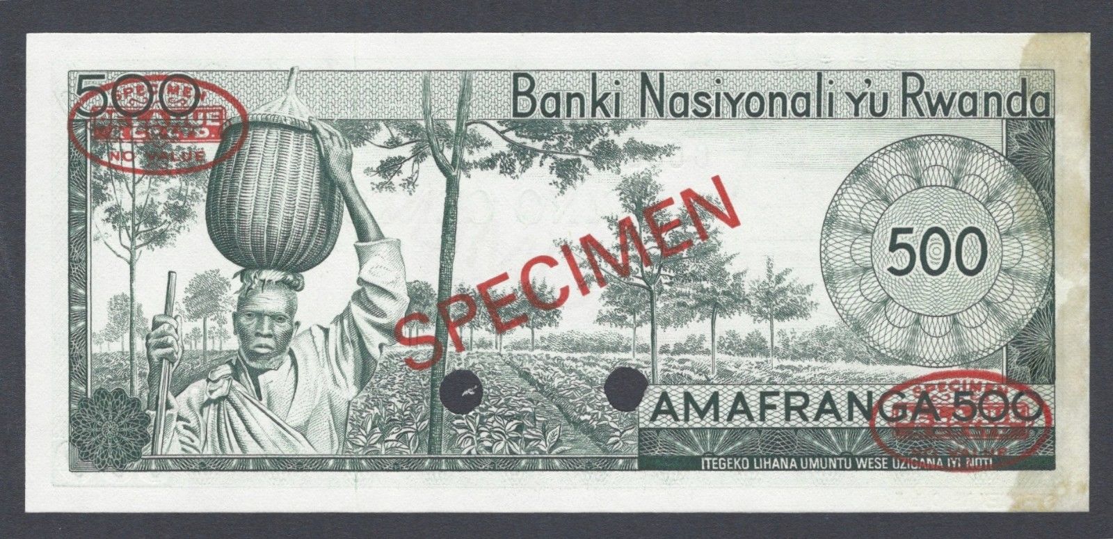  Diagonal red SPECIMEN and DLR oval ovpts; horizontal red SPECIMEN NO # ovpt lower left; all-zero s/n 