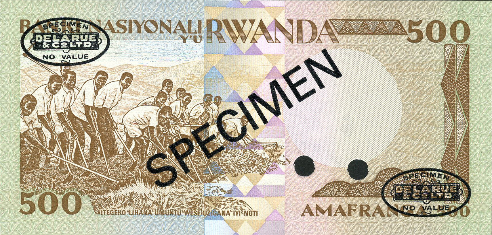  Diagonal black SPECIMEN and DLR oval ovpts; horizontal black SPECIMEN NO # ovpt lower left; all-zero s/n 