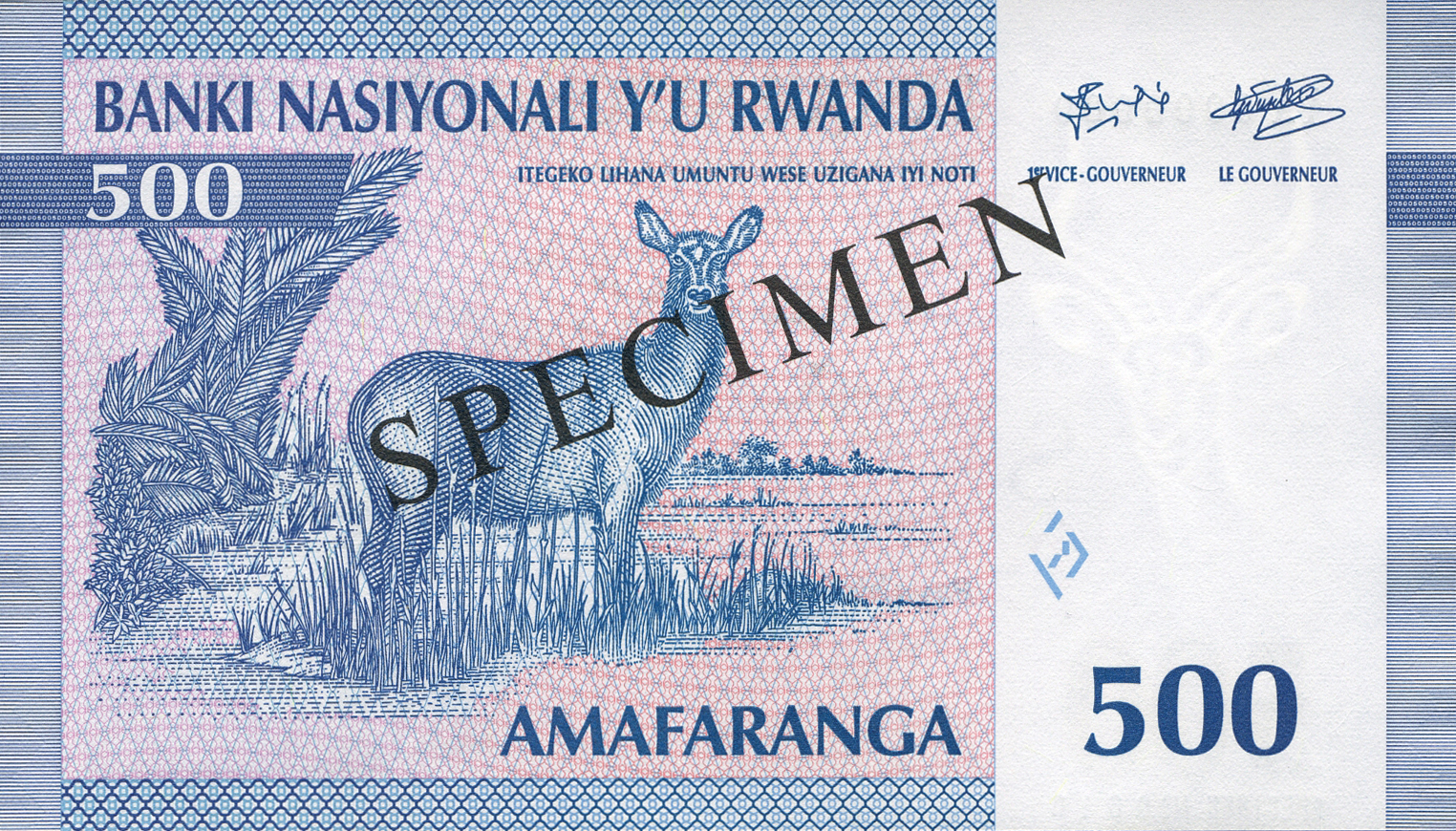  Diagonal black SPECIMEN ovpt front/back; horizontal black SPECIMEN NO # ovpt lower left; all-zero s/n 