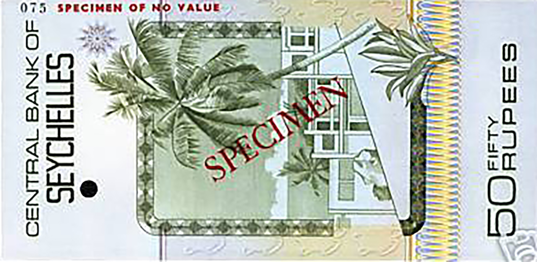  Diagonal red SPECIMEN ovpt front/back; horizontal red SPECIMEN OF NO VALUE ovpt upper left front/back; no sig ; no s/n 