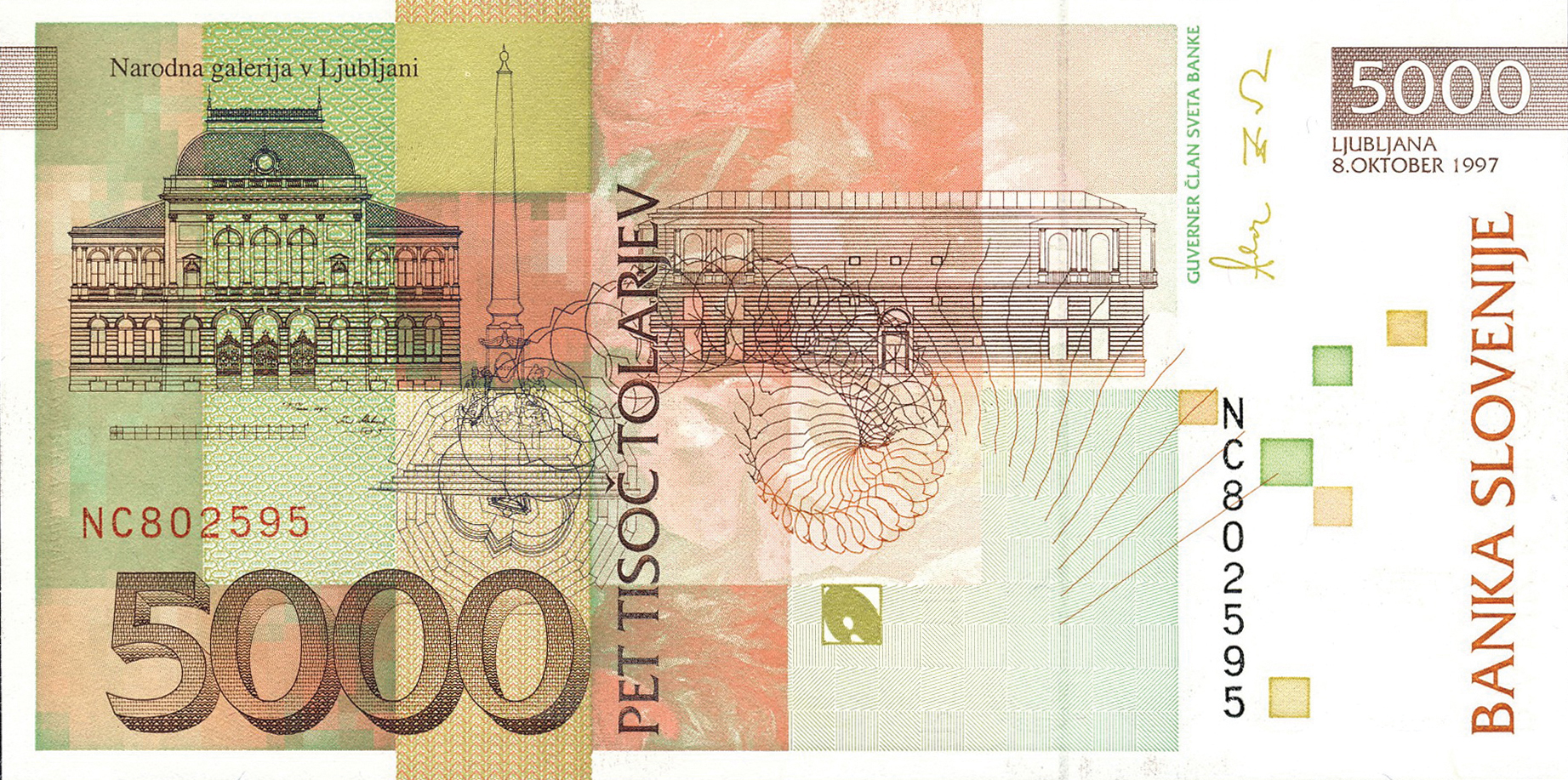  Embossed 5000 starts at top on foil patch 