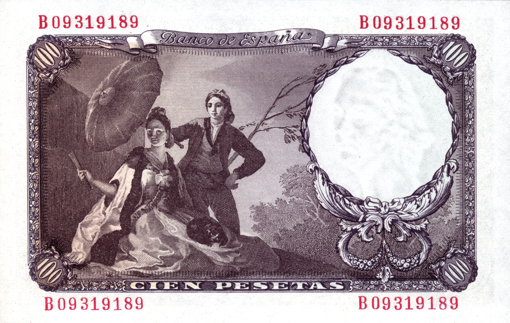  19 de Febrero de 1946 Sig 33: Goicoechea/Martín/Setién Prefix none, A, B 29,850,000 notes Intro: 30 12 1949 