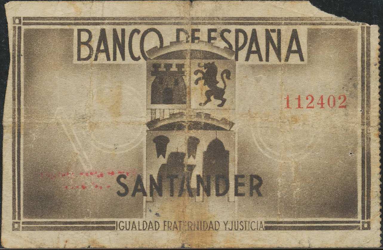  1 de Noviembre de 1936 Handwritten sig Banco de Bilbao-Santander 
