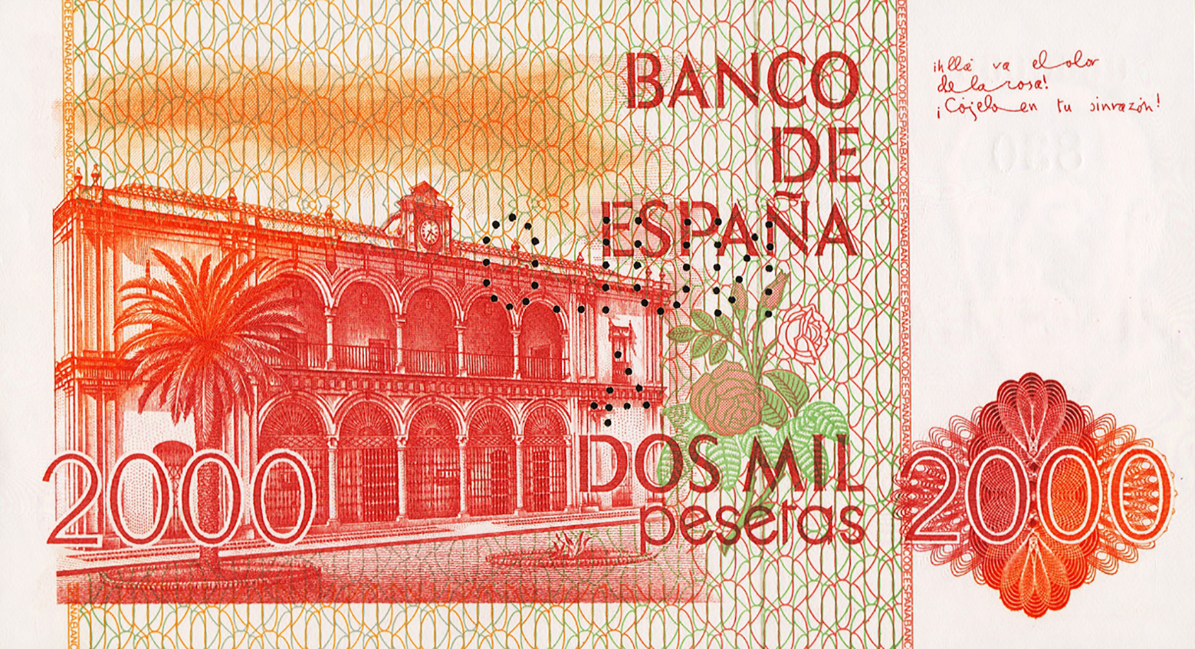  Horizontal red MUESTRA ovpt front; horizontal green # ovpt front; horizontal NULO / # perf; all-zero s/n 