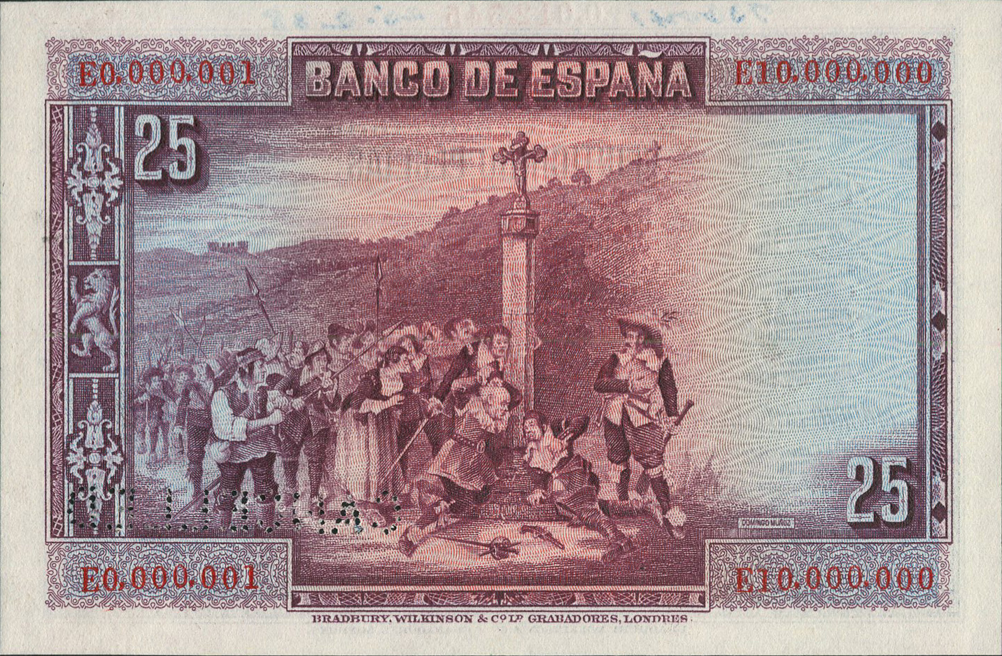  Horizontal CANCELLED perf; s/n range 