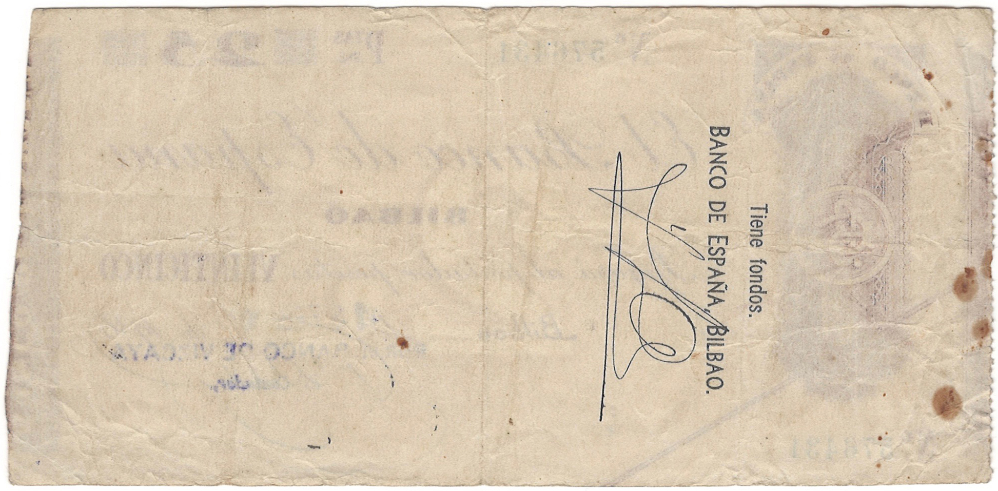  Banco de Vizcaya (9 handstamp varieties) 