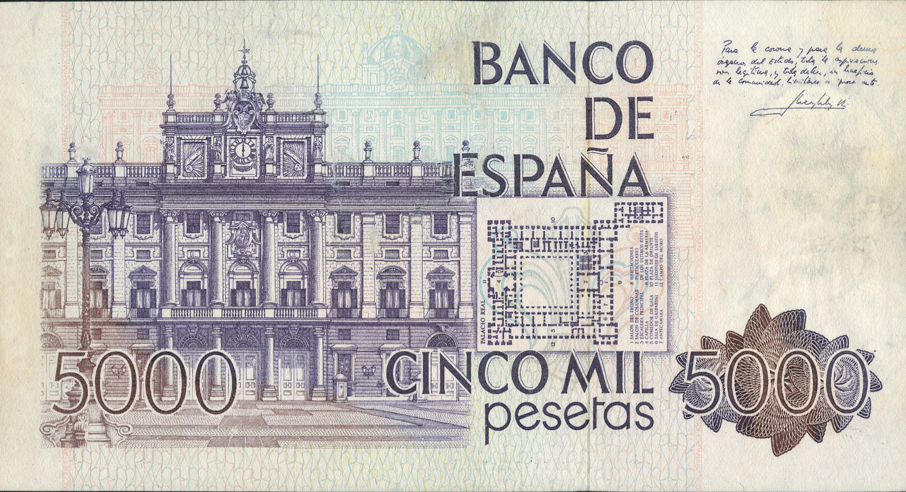  Horizontal red MUESTRA ovpt front; horizontal green # ovpt front; all-zero s/n 