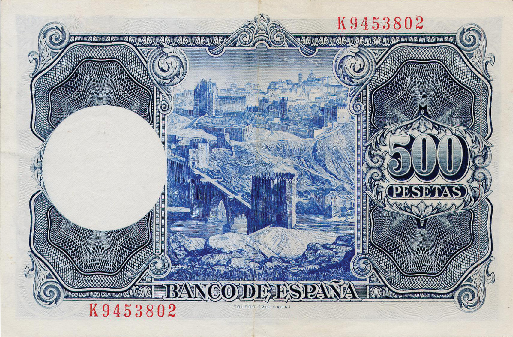  22 de Julio de 1954 Sig 36: Benjumea/Martín/Serrano Prefix none, A - V 215,291,000 notes Intro: 19 12 1958 