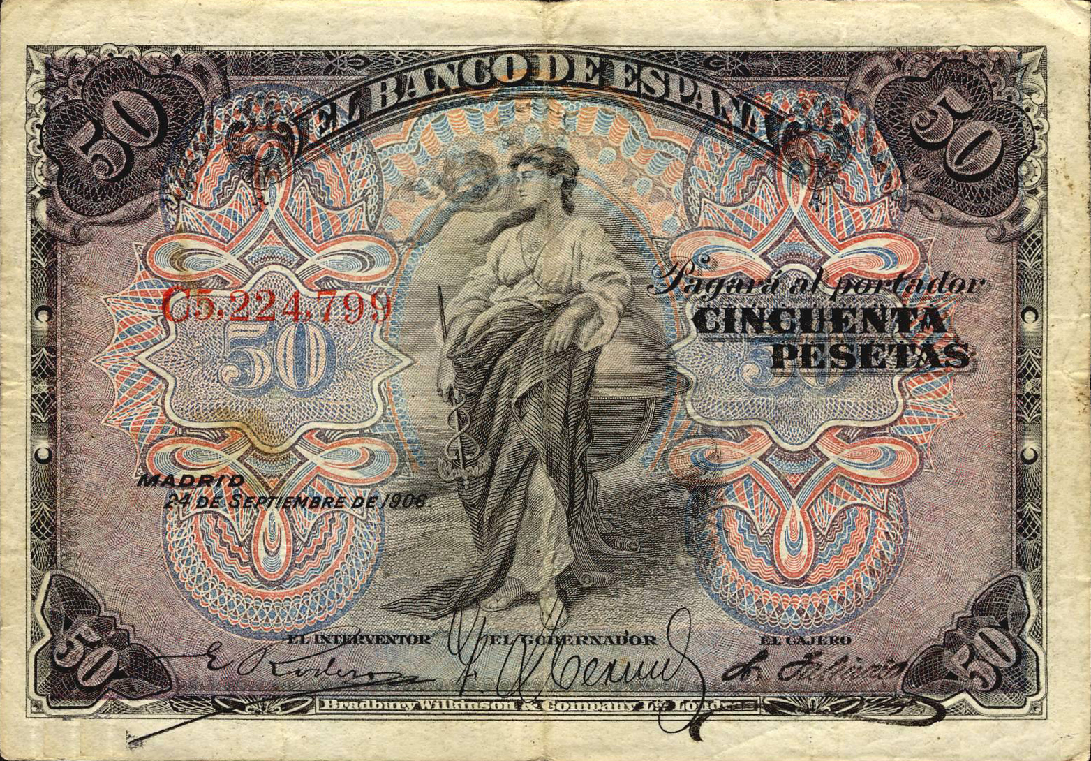  Round embossed seal upper left front Second Republic issues Intro: 14 04 1931 