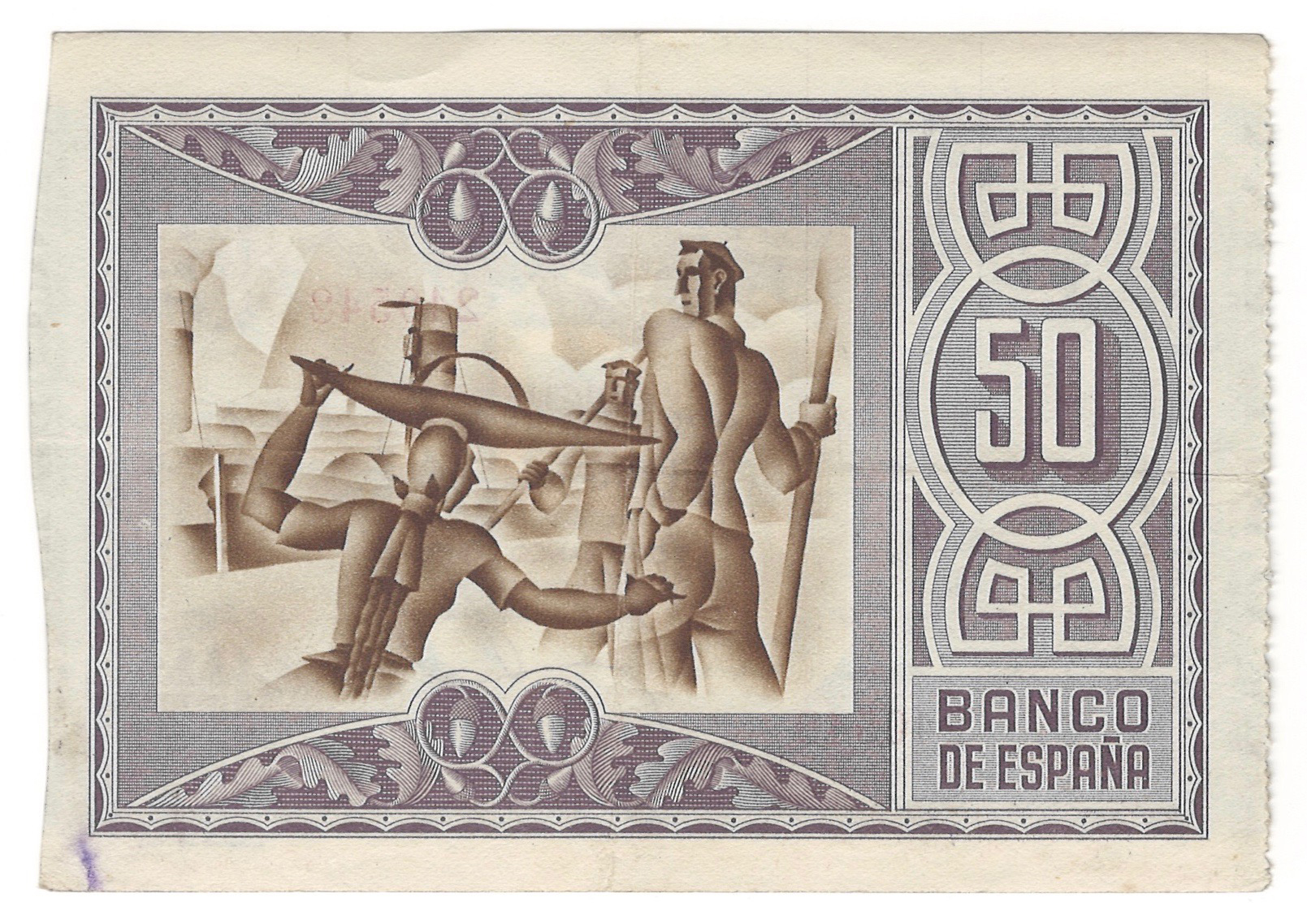  1 de Enero de 1937 Handwritten sig Banco de Bilbao 