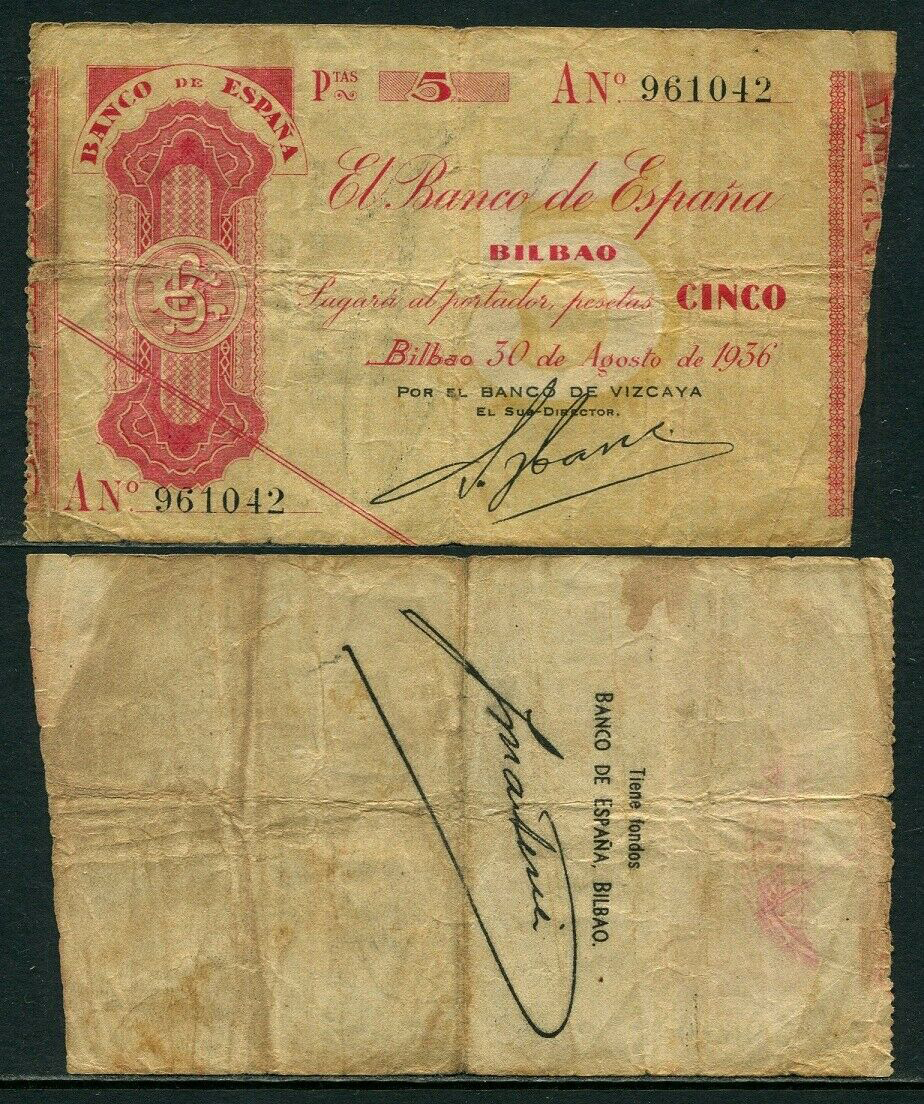  Banco de Vizcaya (9 handstamp varieties) 