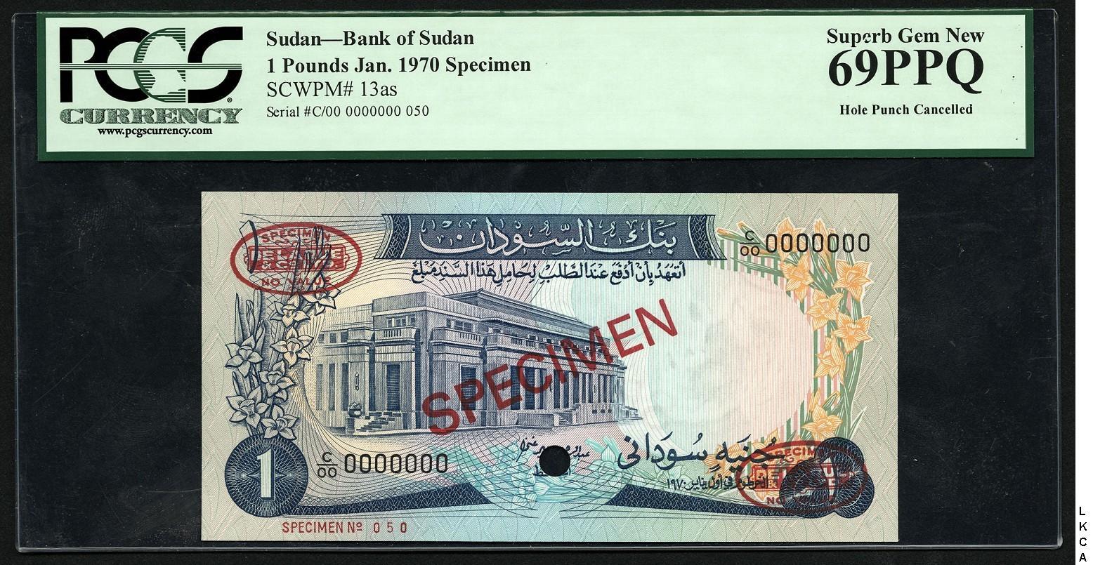  Diagonal red SPECIMEN and DLR oval ovpts front/back; horizontal red SPECIMEN No # ovpt lower left front; all-zero s/n 