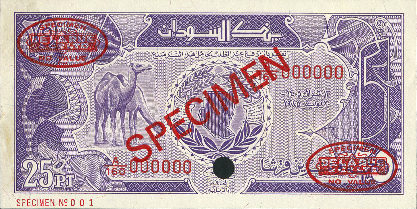  Diagonal red SPECIMEN and DLR oval ovpts front/back; horizontal red SPECIMEN No # ovpt lower left front; all-zero s/n 