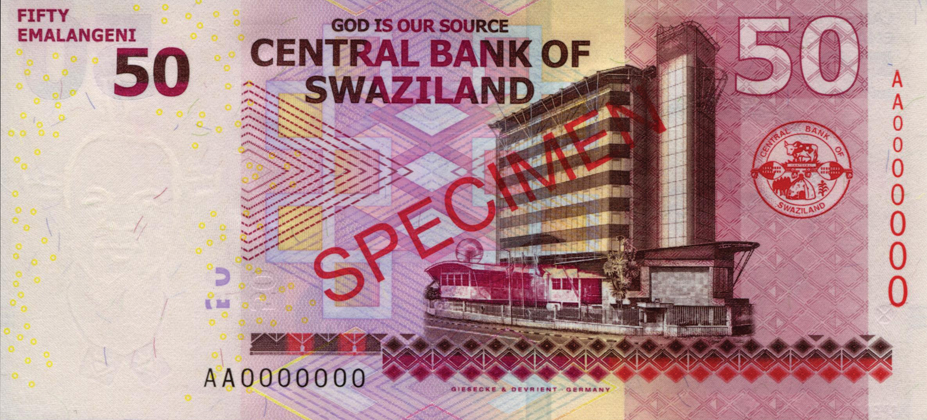  Diagonal red SPECIMEN ovpt front/back; horizontal red SPECIMEN N­O # ovpt lower left front; all-zero s/n 