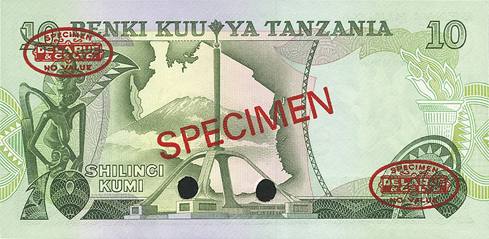  Diagonal red SPECIMEN and DLR oval ovpts; horizontal red SPECIMEN NO # ovpt lower left front; all-zero s/n 