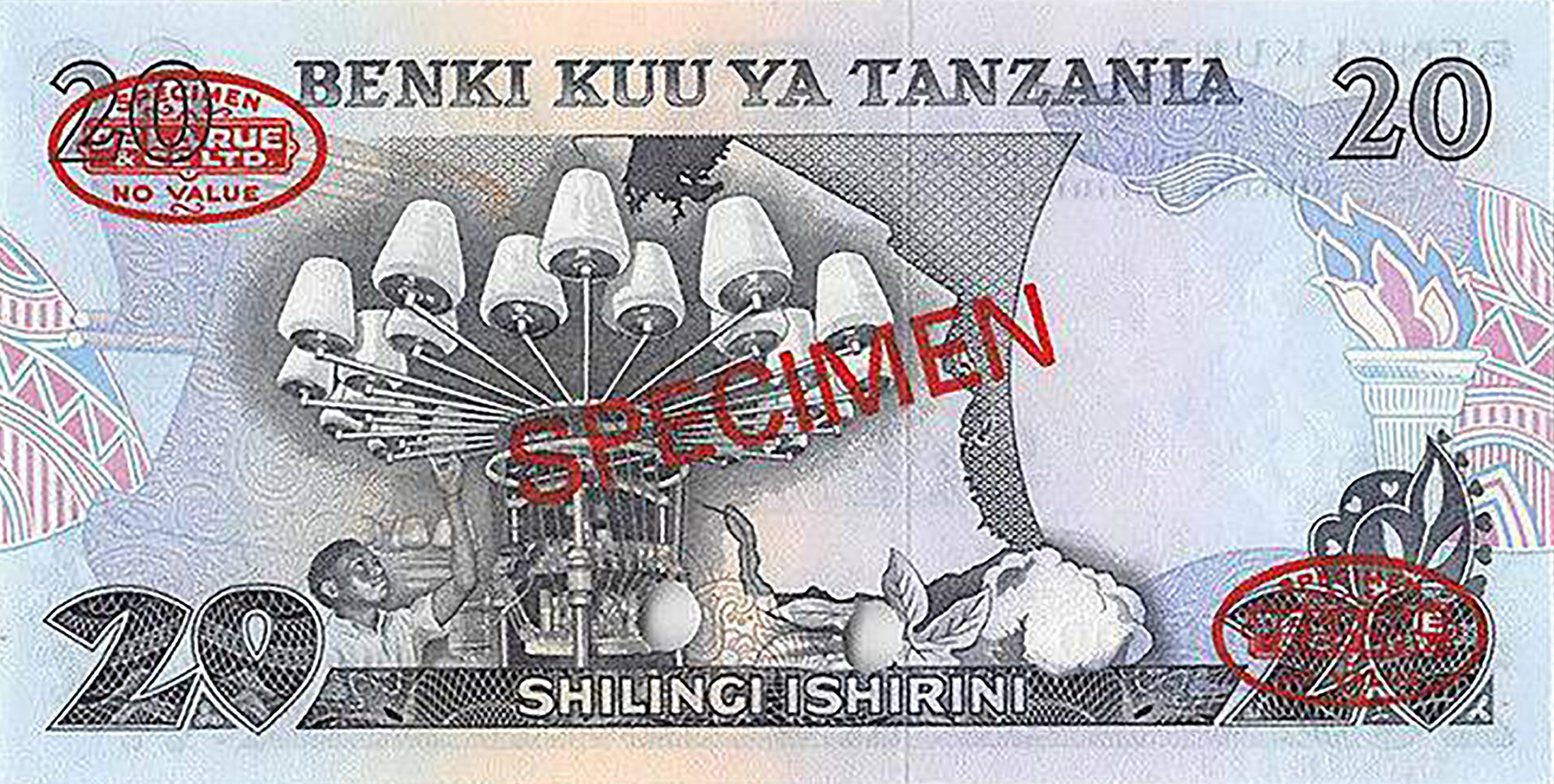  Diagonal red SPECIMEN and DLR oval ovpts; horizontal red SPECIMEN NO # ovpt lower left front; all-zero s/n 