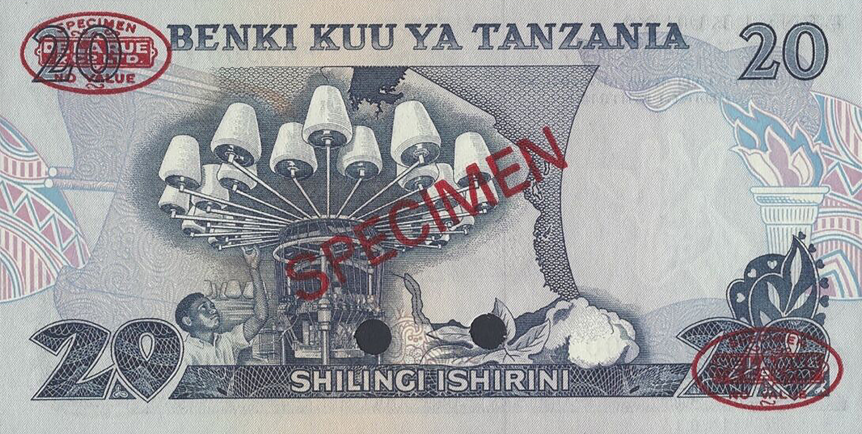  Diagonal red SPECIMEN and DLR oval ovpts; horizontal red SPECIMEN NO # ovpt lower left front; all-zero s/n 