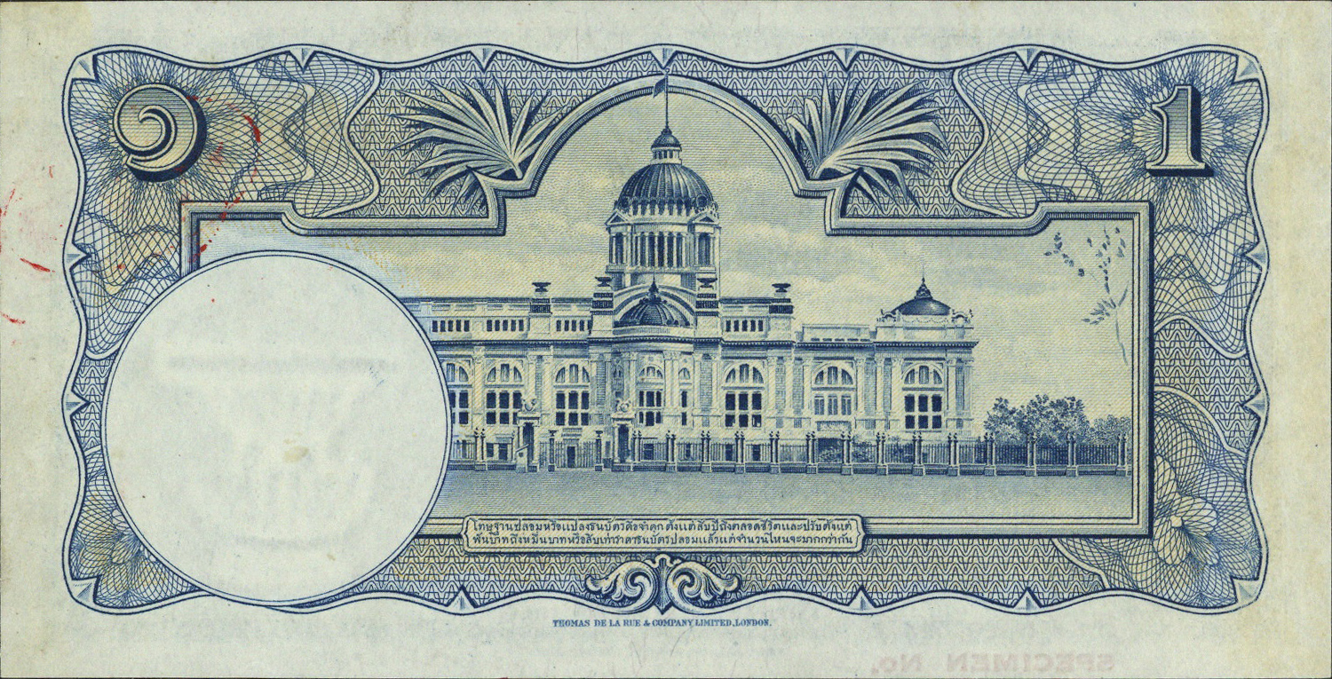  Diagonal red DLR oval ovpt front; horizontal red SPECIMEN No # ovpt lower left front; no sig ; all-zero s/n 