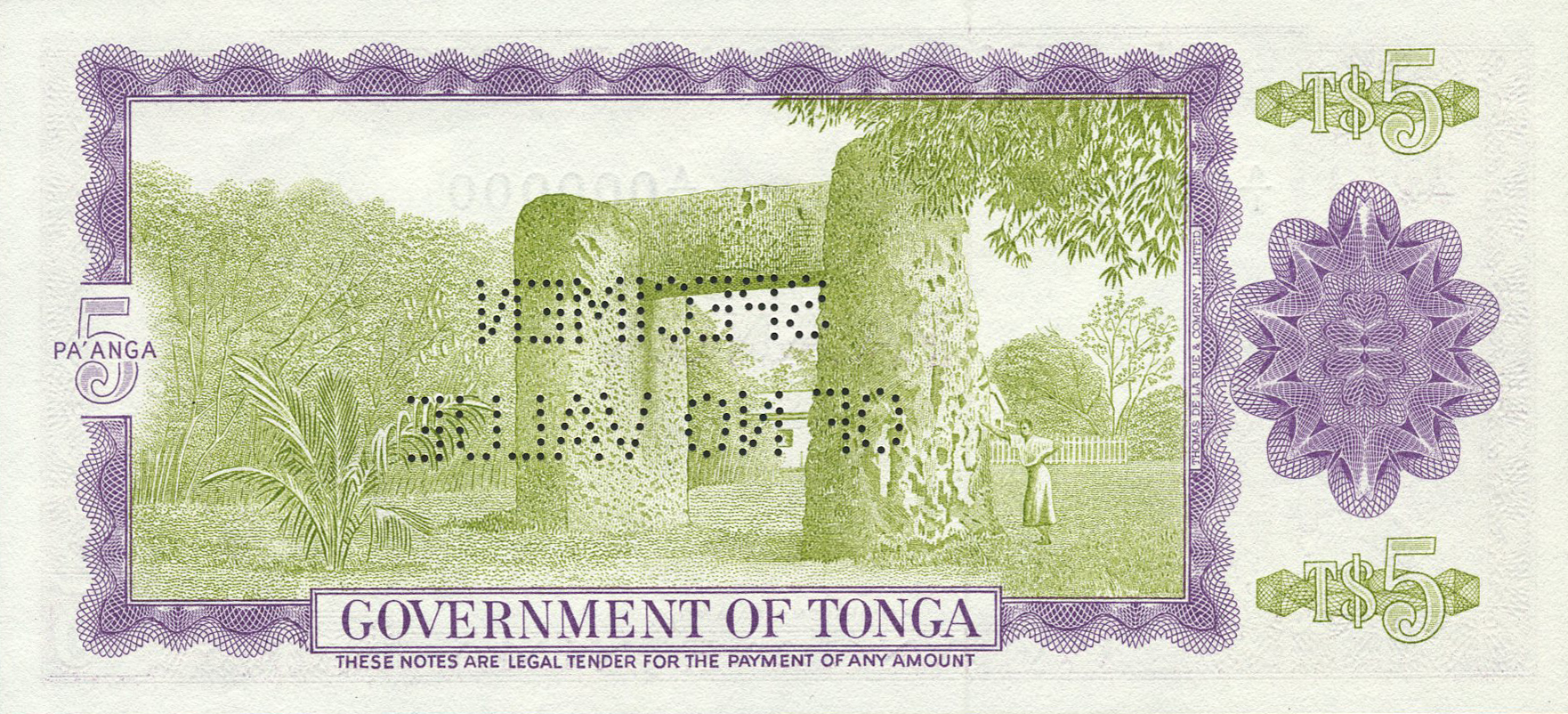  5 pa’anga (B116s1)