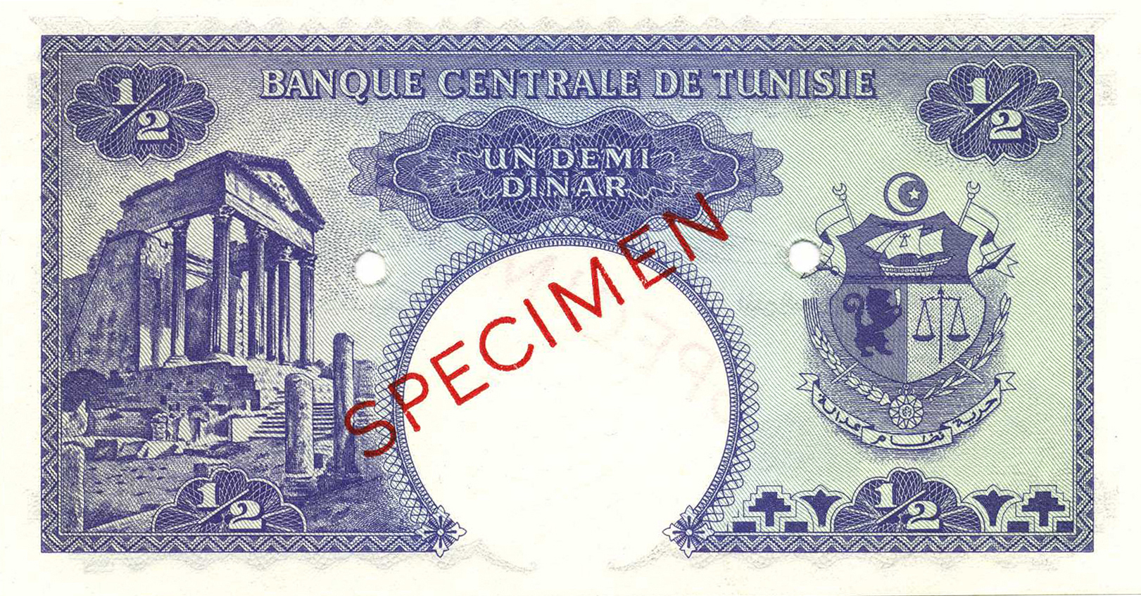  Diagonal red SPECIMEN ovpt front/back; all-zero s/n 